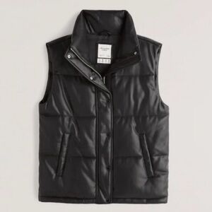 Black leather vest